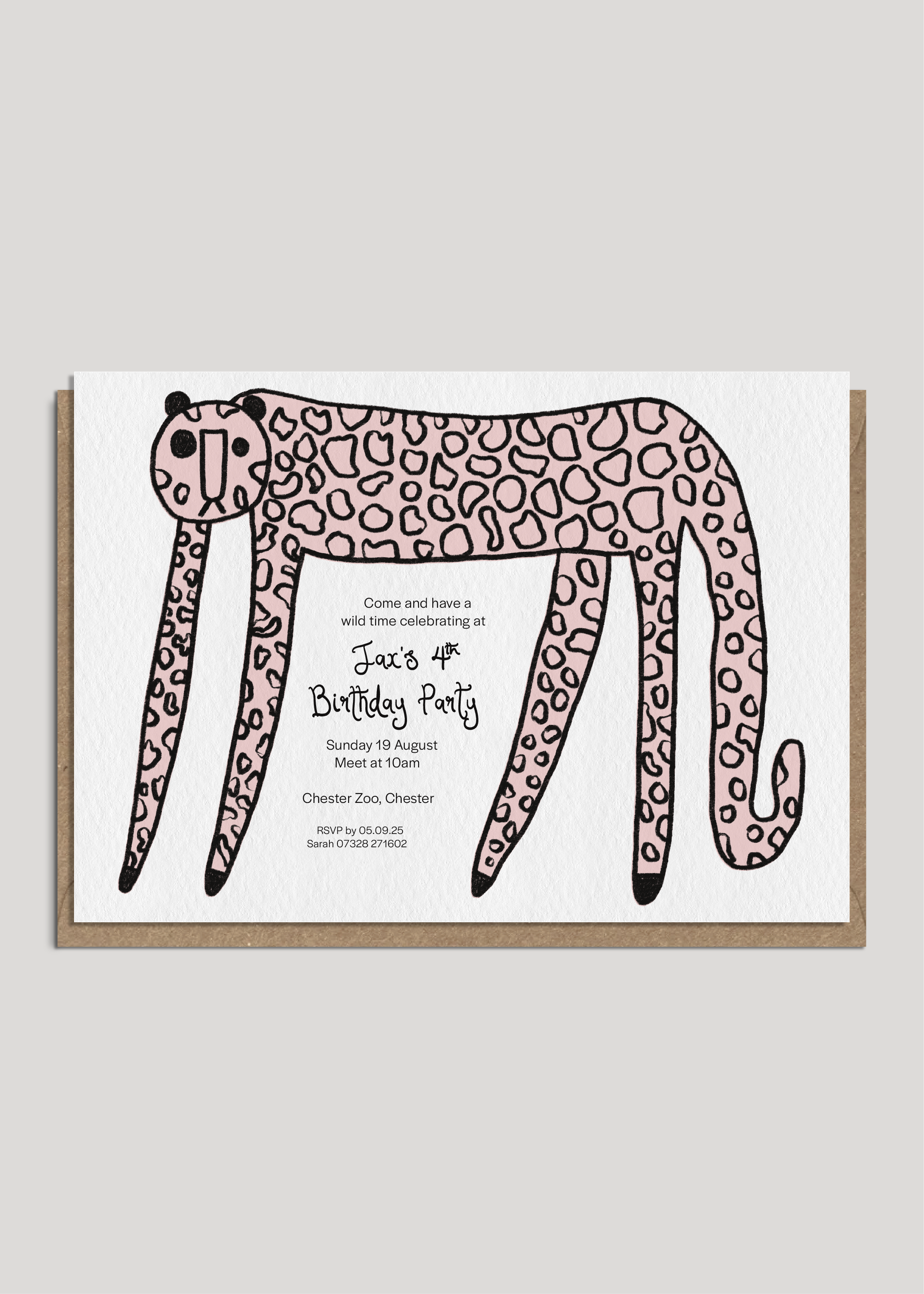 Jax's Leopard Invite — Printed
