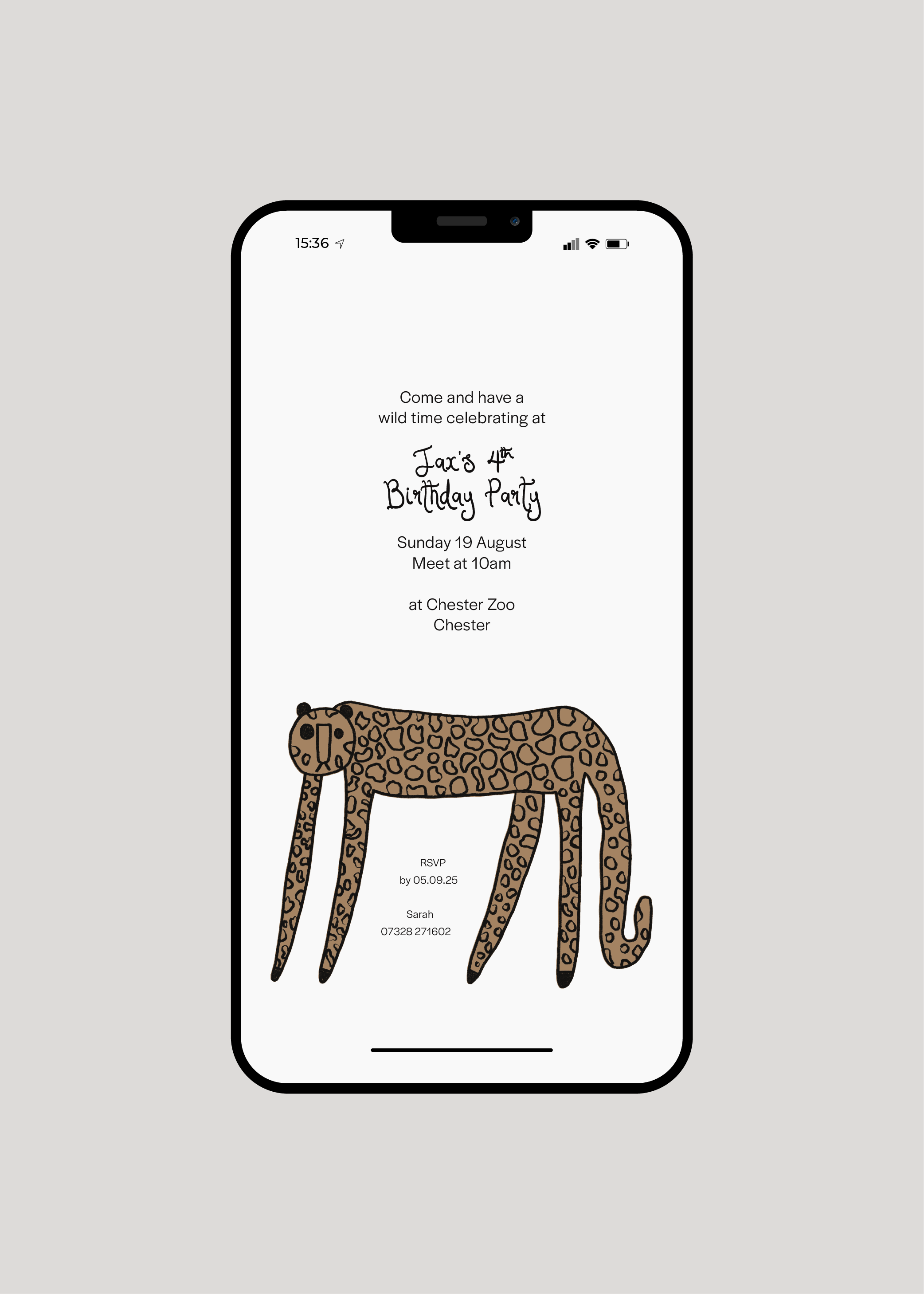 Jax's Leopard Invite — Digital