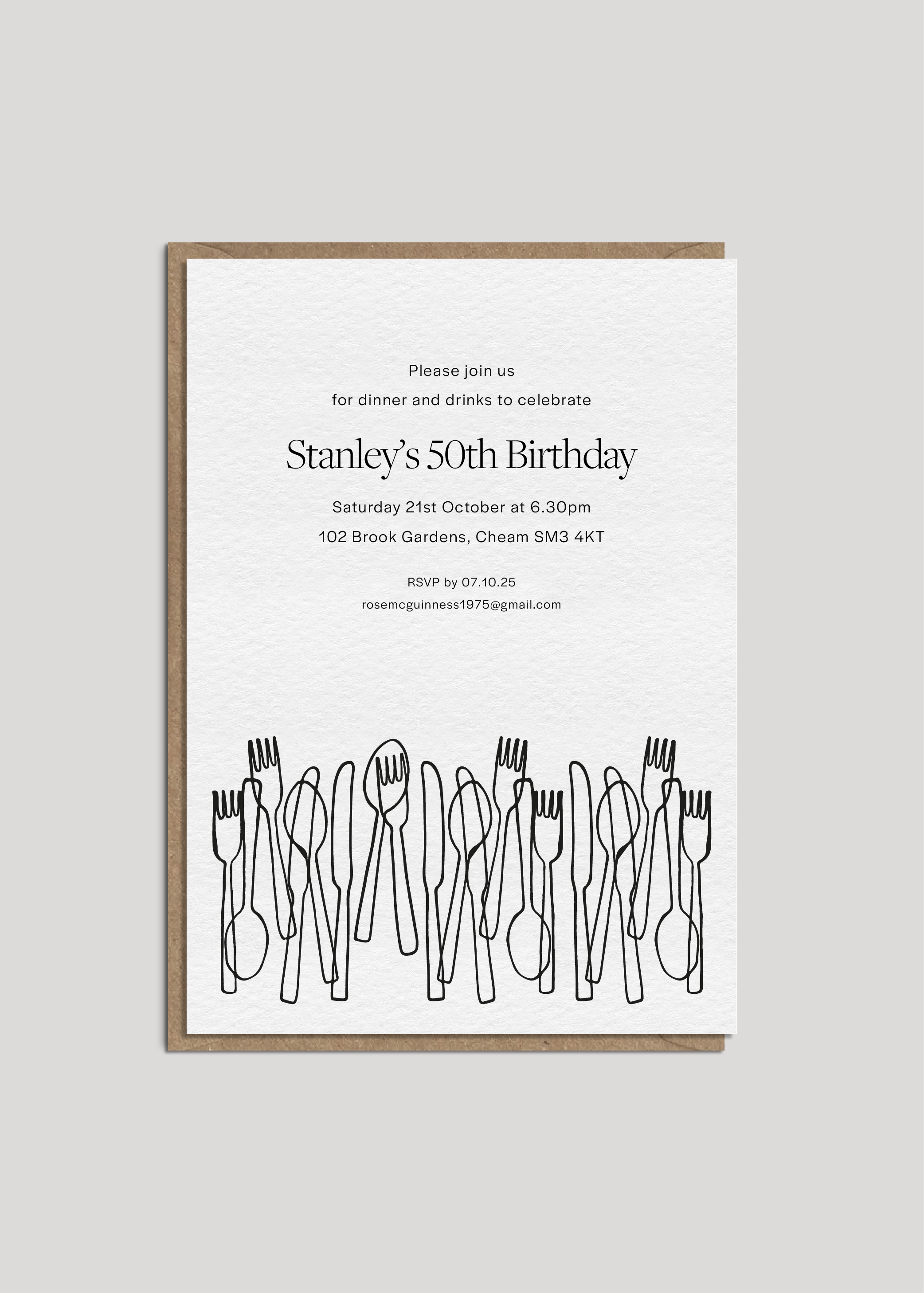 Stanley's Le Dîner Invite — Printed