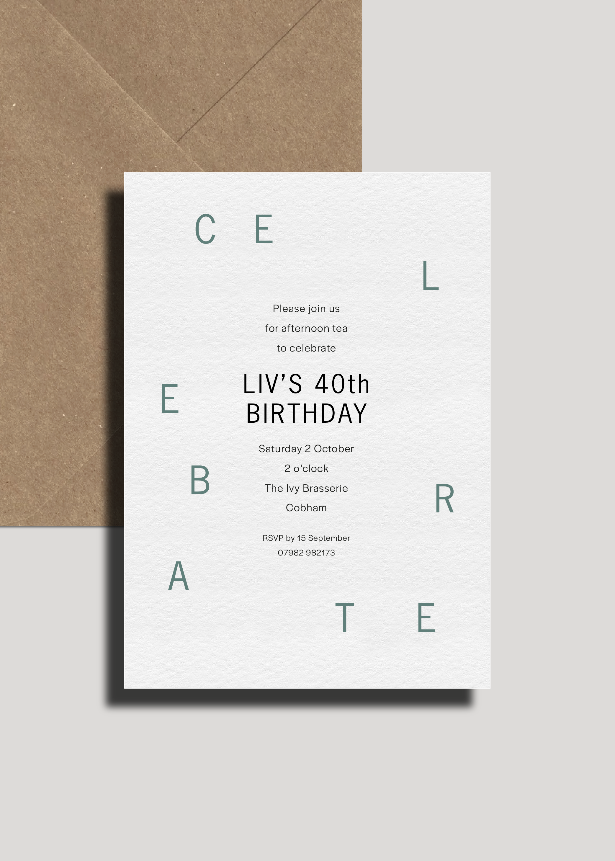Liv's Minimalist Invite — Printed