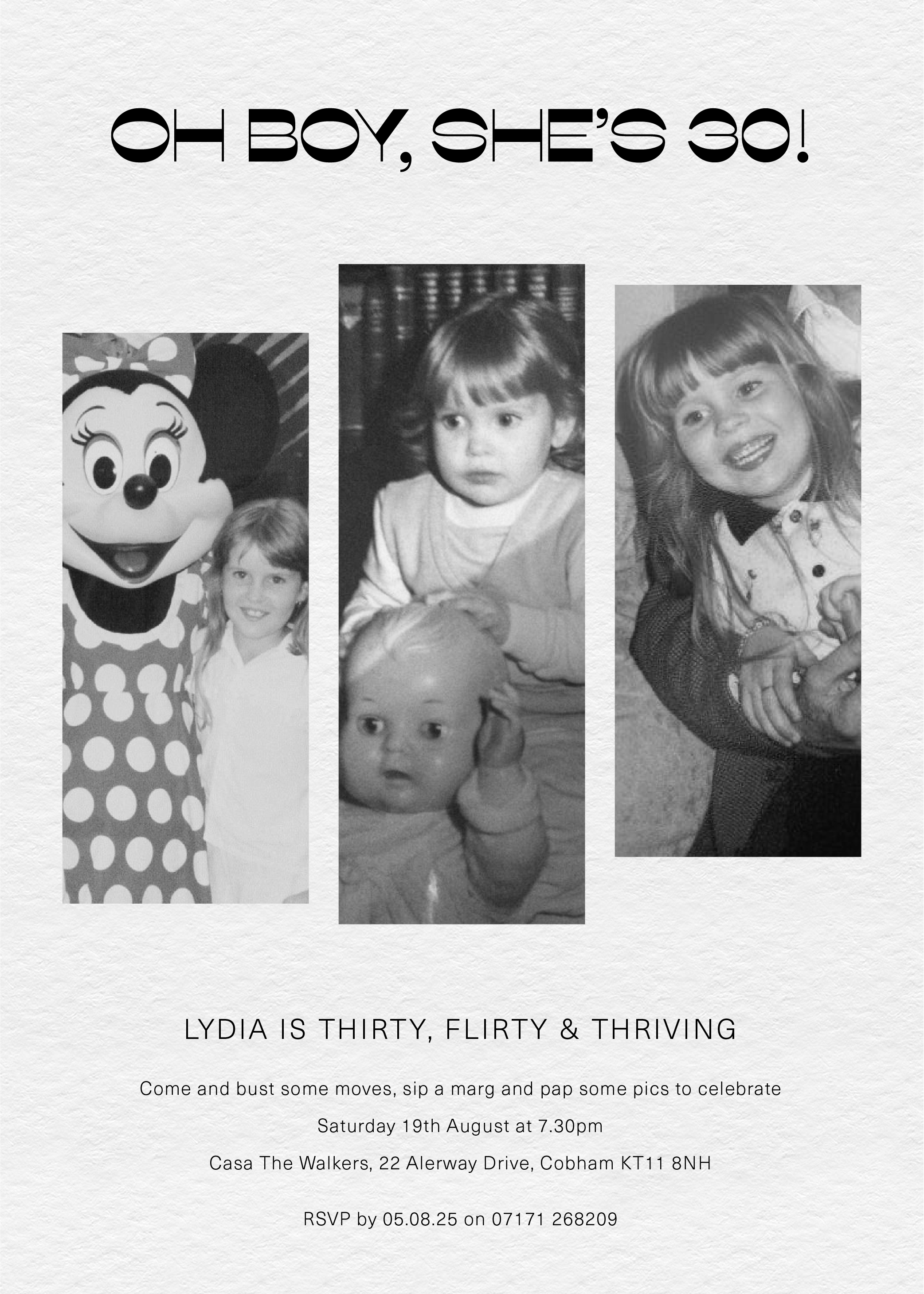 Lydia's Photo Invite — Printed