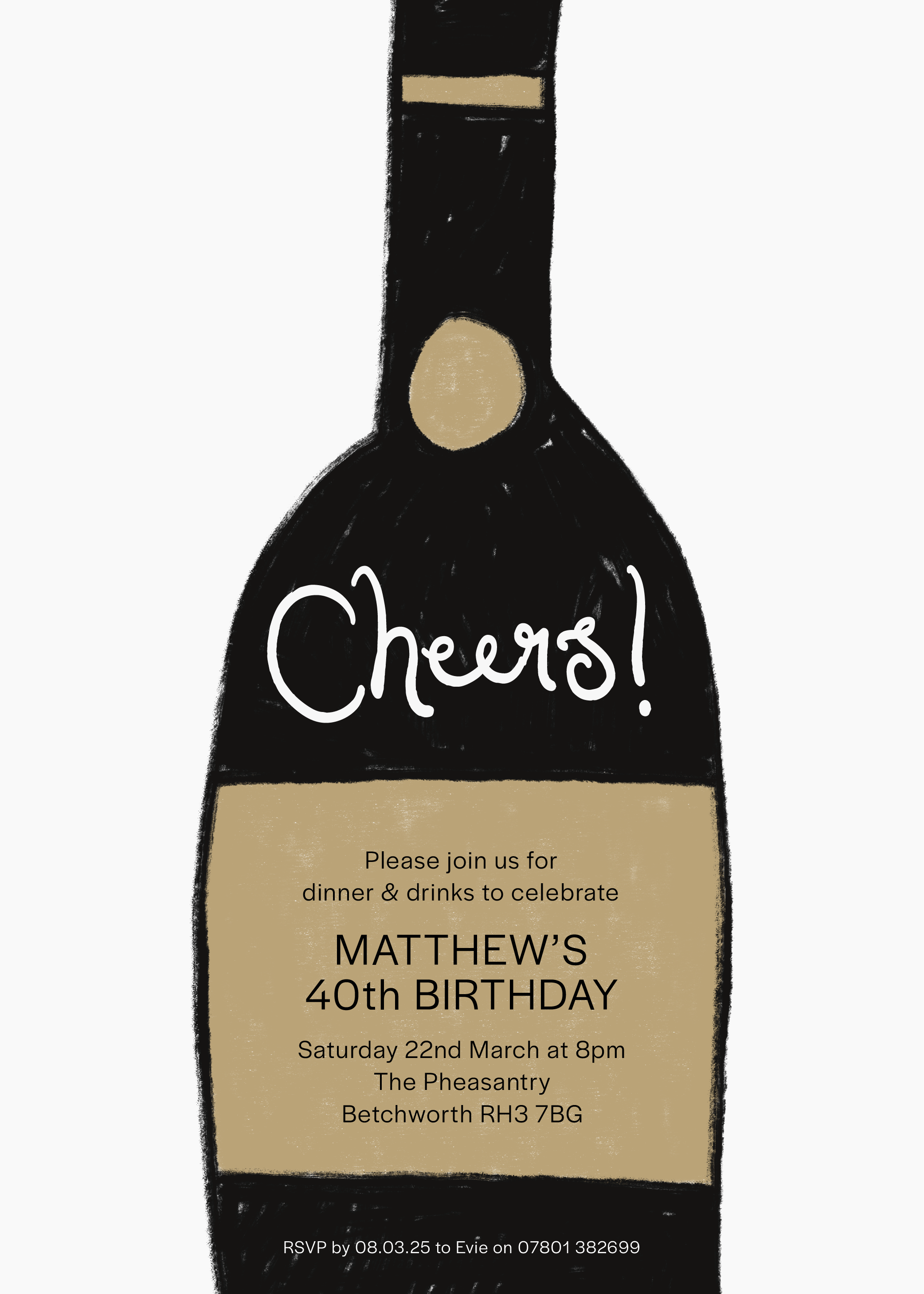 Matthew's Cheers Invite — Digital