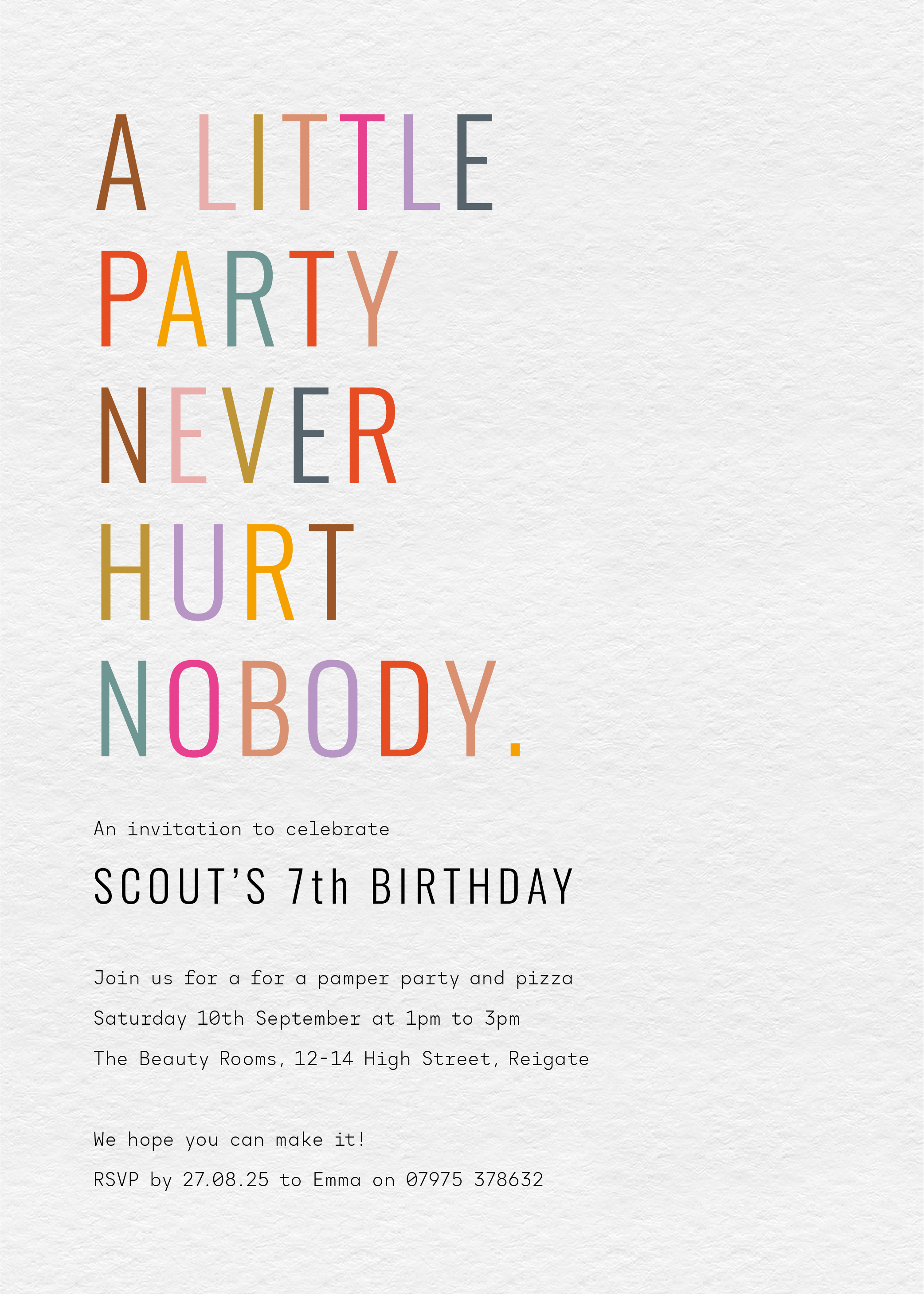 Scout's Rainbow Invite — Digital